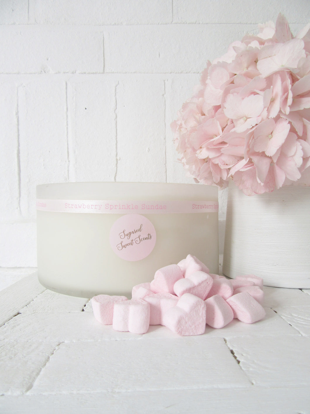 Luxury Cake Candle Strawberry Sprinkle Sundae